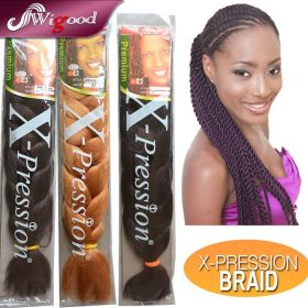 New African Chemical Fiber XpressionBraid Hair, European and American Natural Wig Black Braid Mixed Color (Color: Brown)