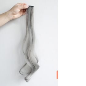 Curly Hair Hanging Ears, Hair Extension, Highlighting, Long Hair, Popular Color Wig (Color: Light Grey)