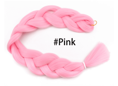 Dirty braids and big braids (Color: Pink)