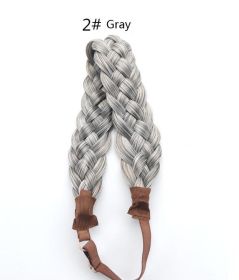 Bohemian braided headband (Option: 2Grey-3.5cm)