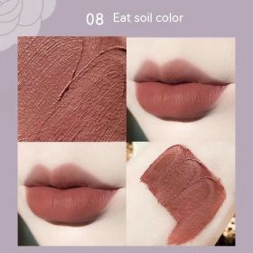 Matte Finish Long Lasting No Stain On Cup Discoloration Resistant Lipstick Lip Liner (Option: 08 Taupe)