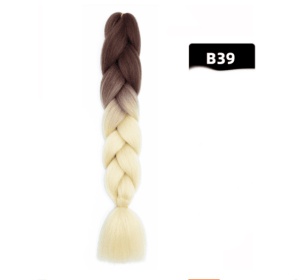 Color Big Braid African Chemical Fiber High Temperature Silk Wig Gradient (Option: B39)