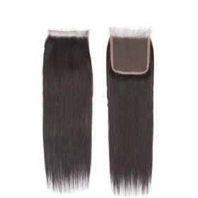 Hand Woven Lace Real Human Hair Wig Accessories (Option: Natural color-18inch)