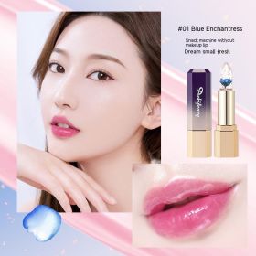 Petal Flower Lipstick Transparent Jelly Color Changing Temperature (Option: 01 Blue Enchantress-3.8g)