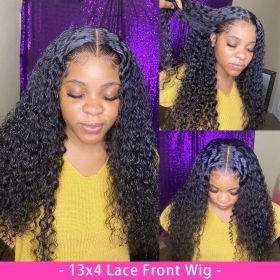 Curly Human Hair Wig Lace Hair Products (Option: 4x4 150density-28inch)