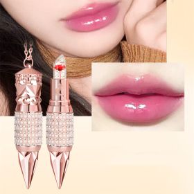 Flower Lipstick Jelly Color-changing Gold Foil Lipstick Moisturizing (Option: Red Enchantress)