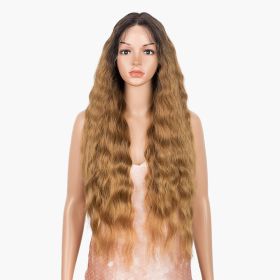 Women's Wig Wave Long Curly Hair Chemical Fiber Headgear (Option: SOP43026)