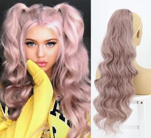 Wig Big Wave Drawstring Ponytail Matte High Temperature Silk Chemical Fiber Wig (Option: 7style)