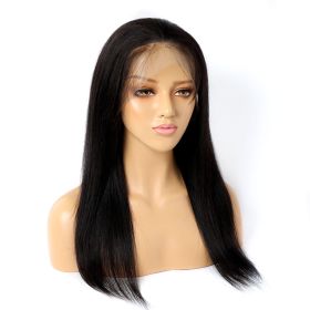 Real Human Hair Wig Lace Hair Set 9a Hair Quality Straight Hair (Option: 4x4 Lace Intranet-8inch)