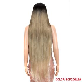 Long Straight Hair Synthetic Fiber Headgear (Option: SOP26613)