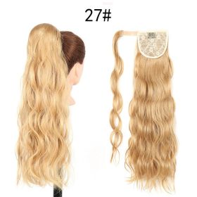 Invisible Velcro Big Wave Ponytail Chemical Fiber Curly Hair (Option: 27)