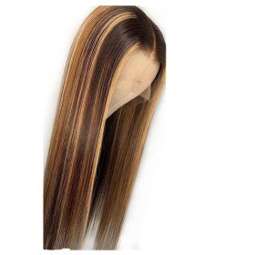 Piano Color Real Hair T-shaped Headgear (Option: 16inch)