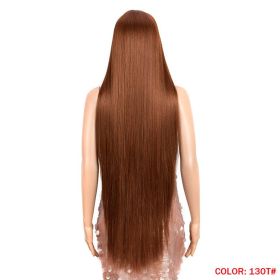 Long Straight Hair Synthetic Fiber Headgear (Option: 130T)