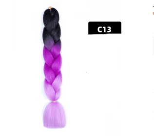 Color Big Braid African Chemical Fiber High Temperature Silk Wig Gradient (Option: C13)