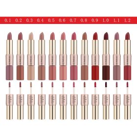 Double-headed Matte Finish Lip Gloss Lipstick Two-in-one (Option: Color-model0.4)