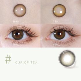 Daily Color Contact Lenses 38 Moisture Content (Option: Sweet Tea Green-700Degree)