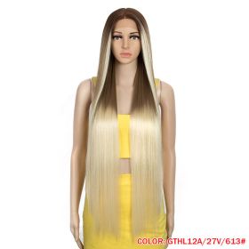 Long Straight Hair Synthetic Fiber Headgear (Option: GTHL12A27V613)