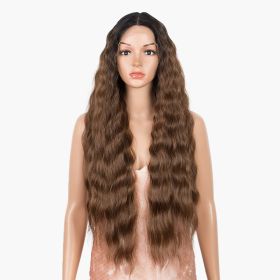 Women's Wig Wave Long Curly Hair Chemical Fiber Headgear (Option: TT1B30)