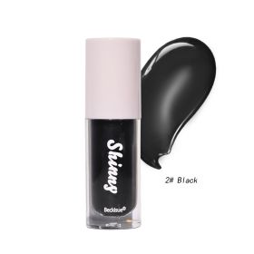 Translucent Black Lip Gloss Water Light Mirror Highlight Lipstick (Option: Black-8ml)