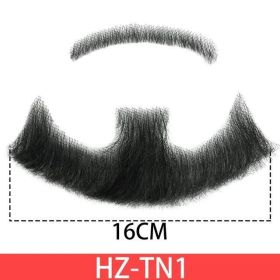 Real Human Hair Simulation Men's A Tin Beard-Channel Film And Television Makeup Props (Option: HZTN1)