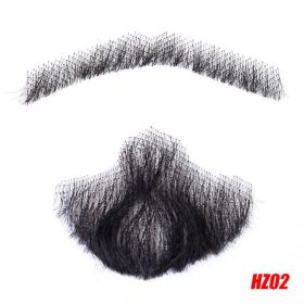 Real Human Hair Simulation Men's A Tin Beard-Channel Film And Television Makeup Props (Option: HZ02)